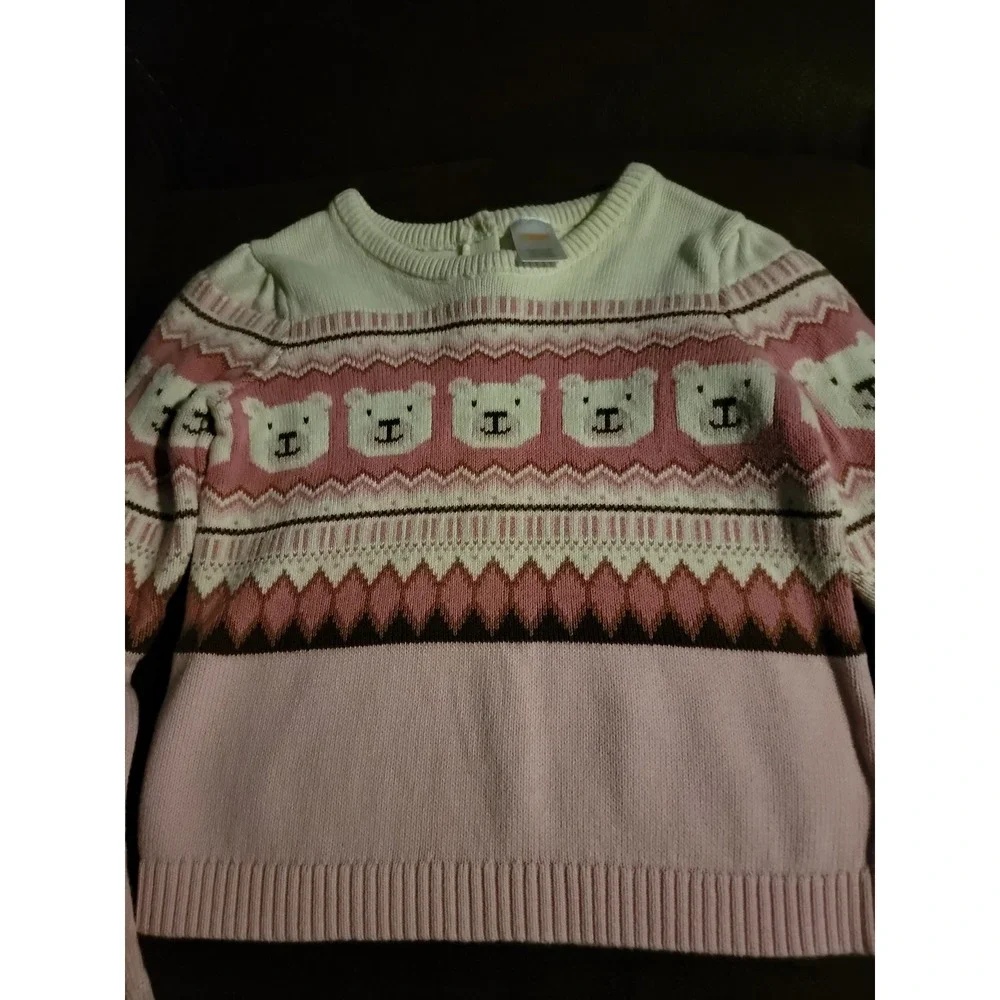 Gymboree bear‎ hugs pink sweater size 7